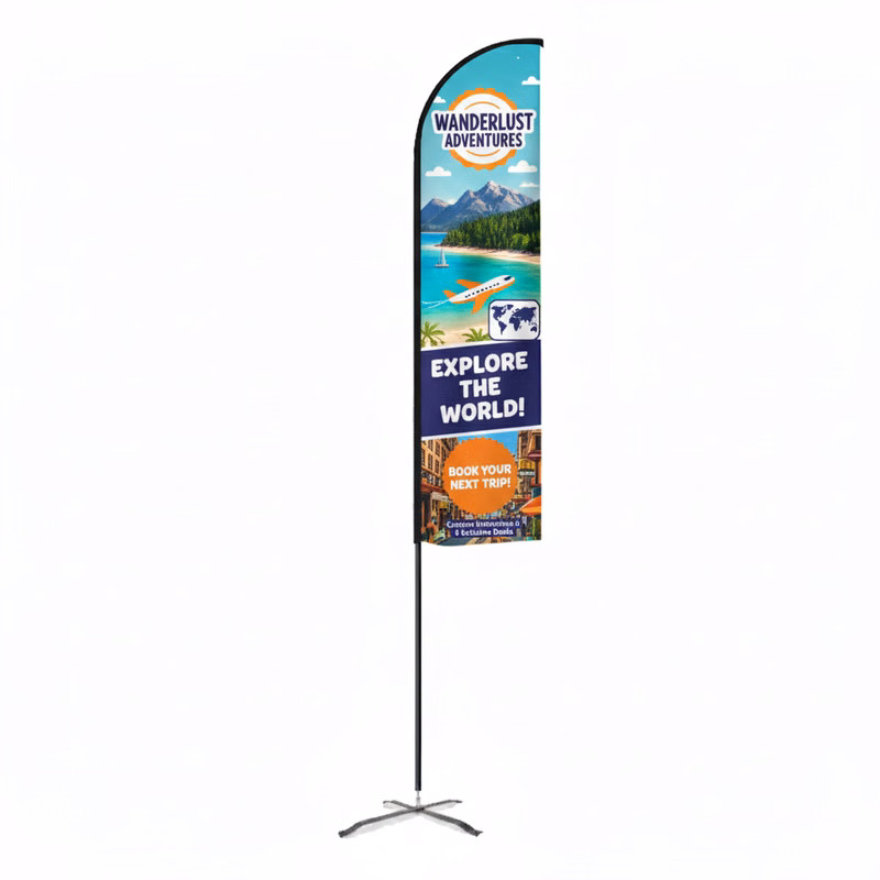 Flex Banner™ LX Kit, Double-Sided 21.5' Feather Shape Flag outdoor feather flag
