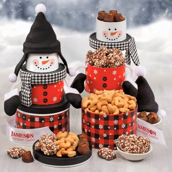 SALE - Cozy Snowman Tower