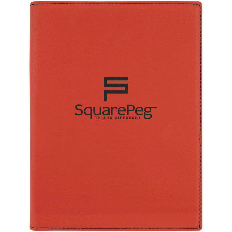 7" x 9" Leatherette Red Portfolio