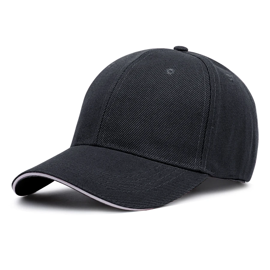 Stock Solid Color Poly Twill 6-Panel Baseball Cap w/ 1