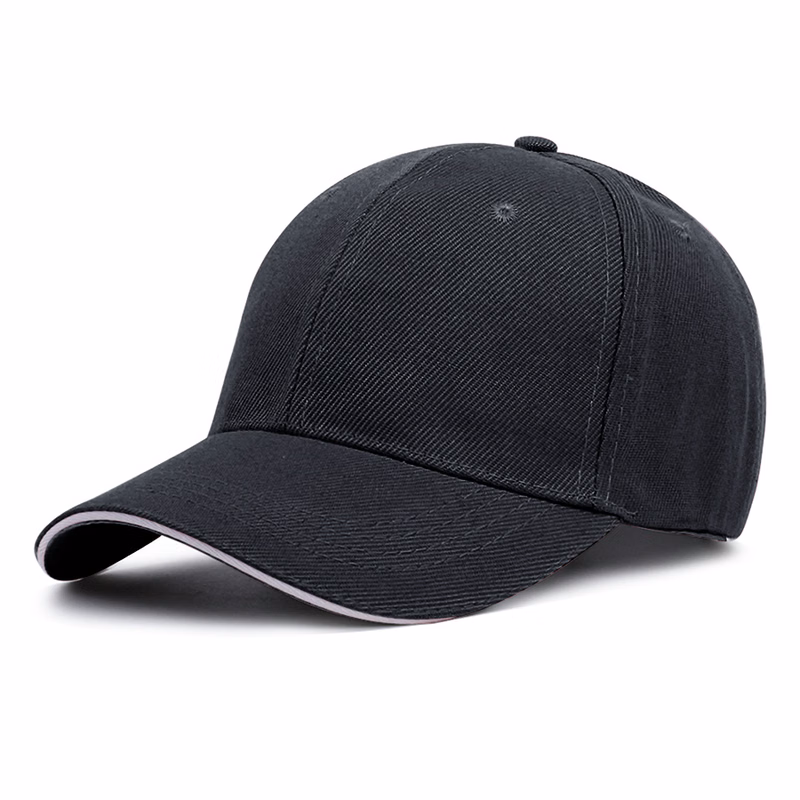 Stock Solid Color Poly Twill 6-Panel Baseball Cap w/