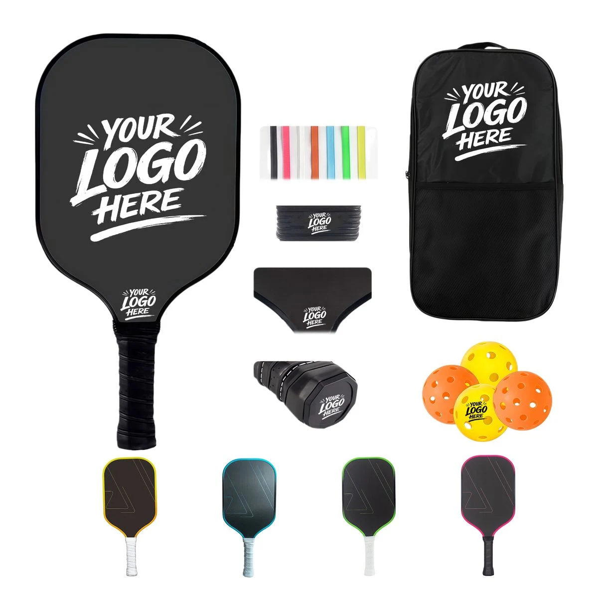 Carbon Fiber Pickleball Paddle Kit With Carry Bag 1
