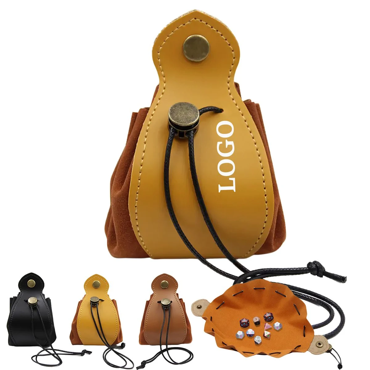 Leather Dice Storage Bag 1