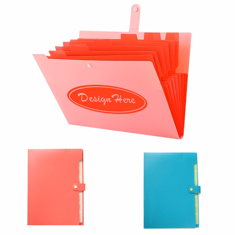 Durable Accordion File Folders with Label Slots for Organization