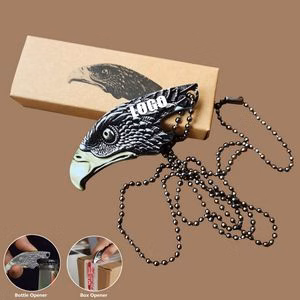 Customizable Eagle Necklace Pendant Bottle Opener