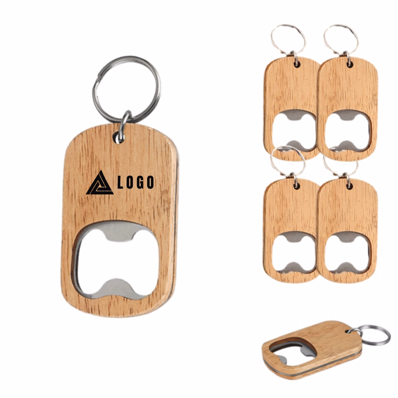 MOQ 100 PCS Wooden Keychain Bottle Opener