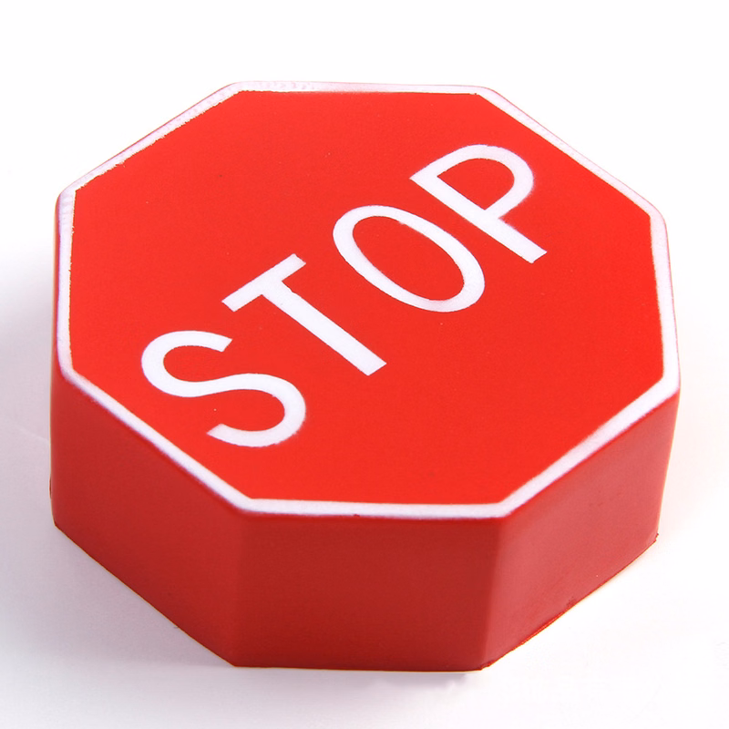 Stop Sign Octagon Stress Ball / Stress Reliever Toy