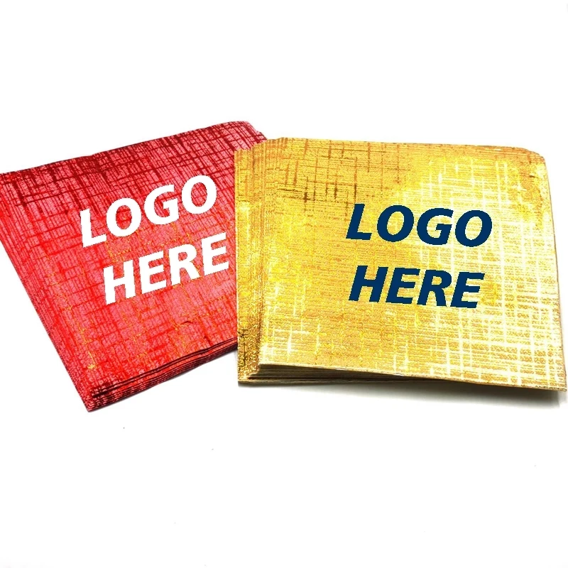 Custom Gold Foil Disposable Paper Napkins 1