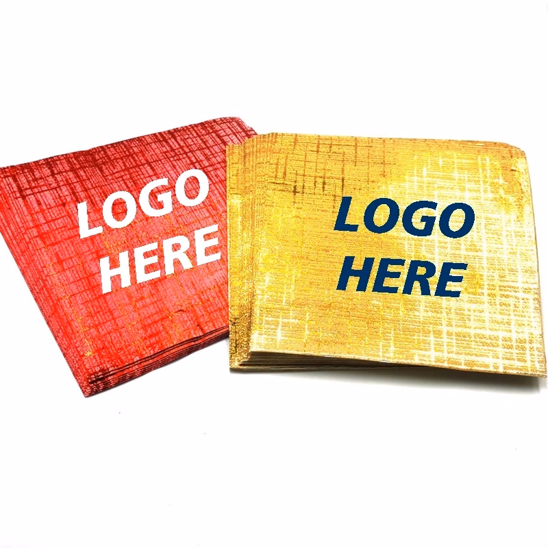 Custom Gold Foil Disposable Paper Napkins
