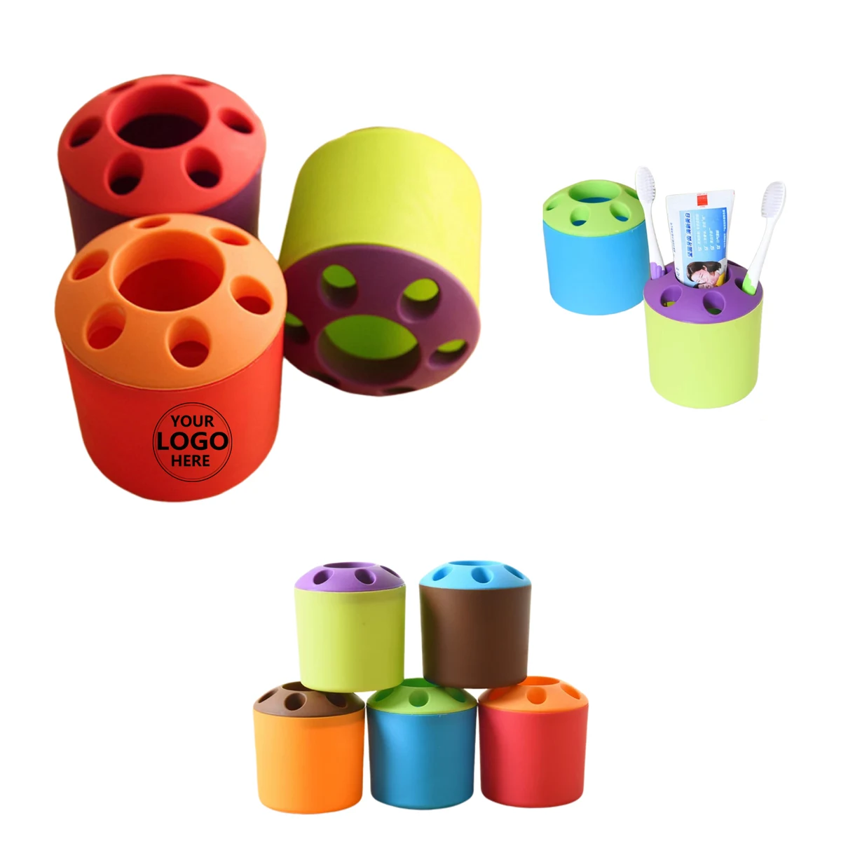 Versatile Plastic Brush & Pen Holder 1