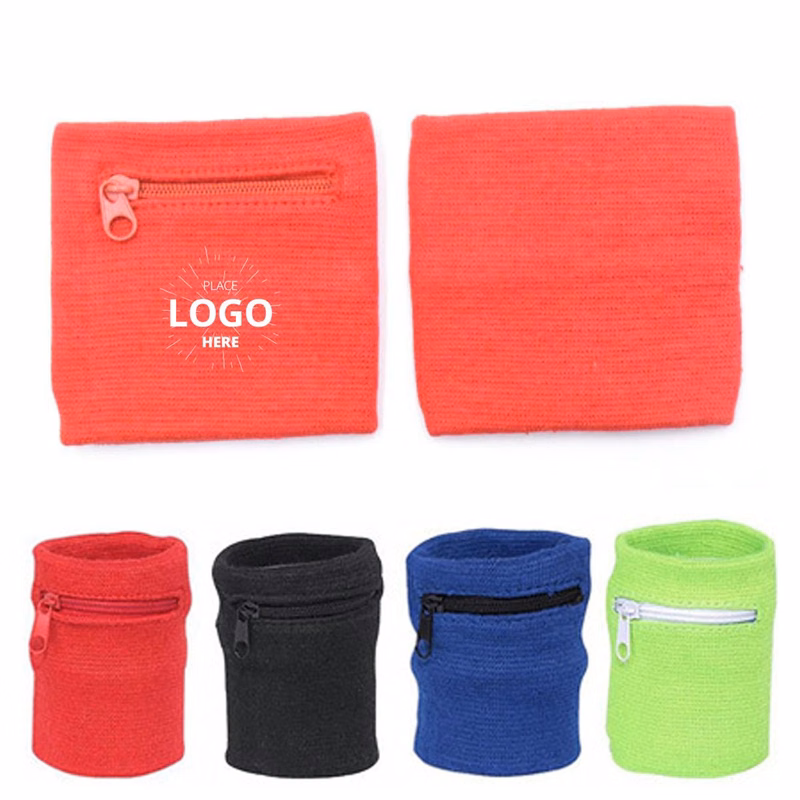 Wallet Zipper Sweatbands Wristband