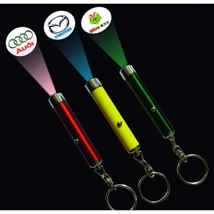 Projection Aluminum LED Key Chain/ Ring