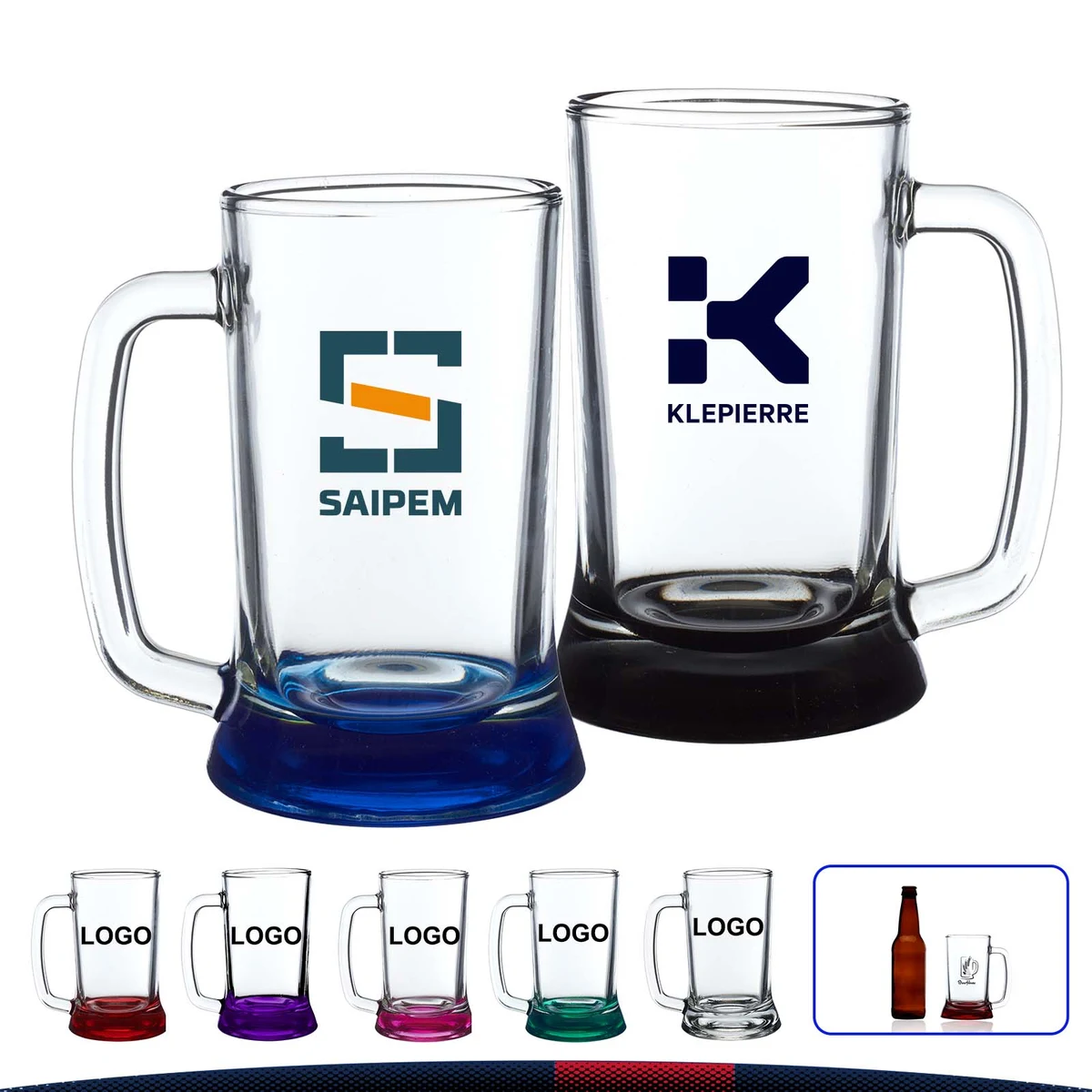 16.25 oz. Sialy Glass Beer Tankards 1