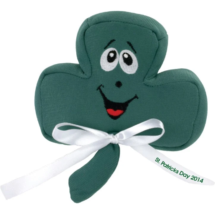 5" Shamrock with Ribbon and One Color Imprint 1