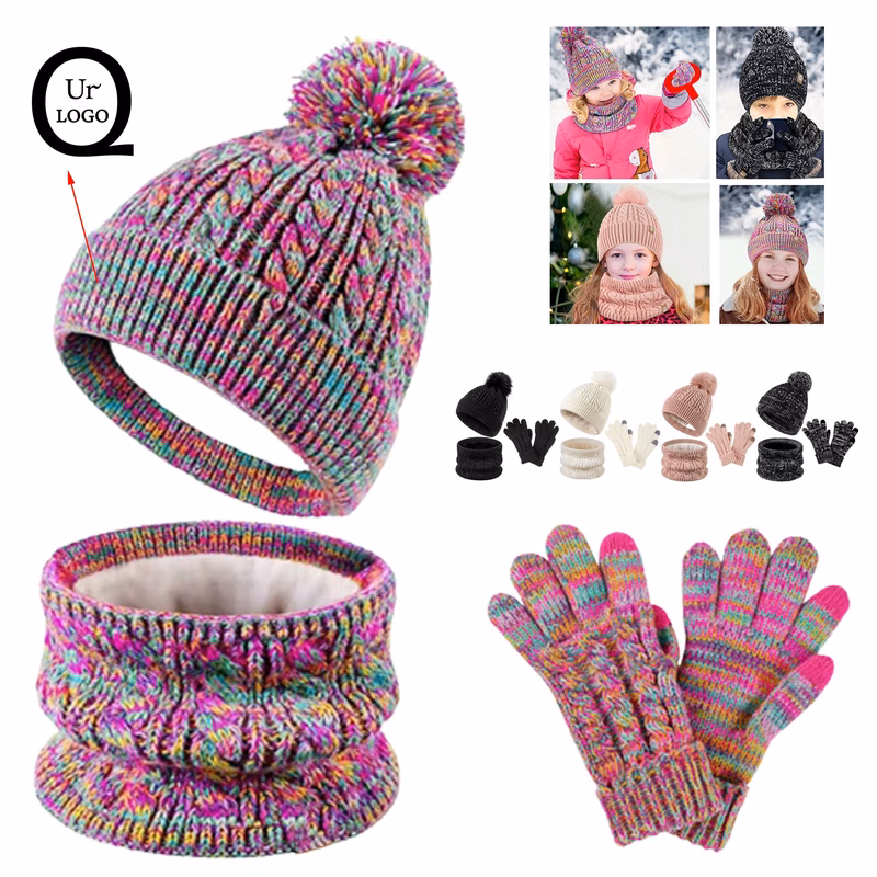 Kids Hat Scarf Gloves Set