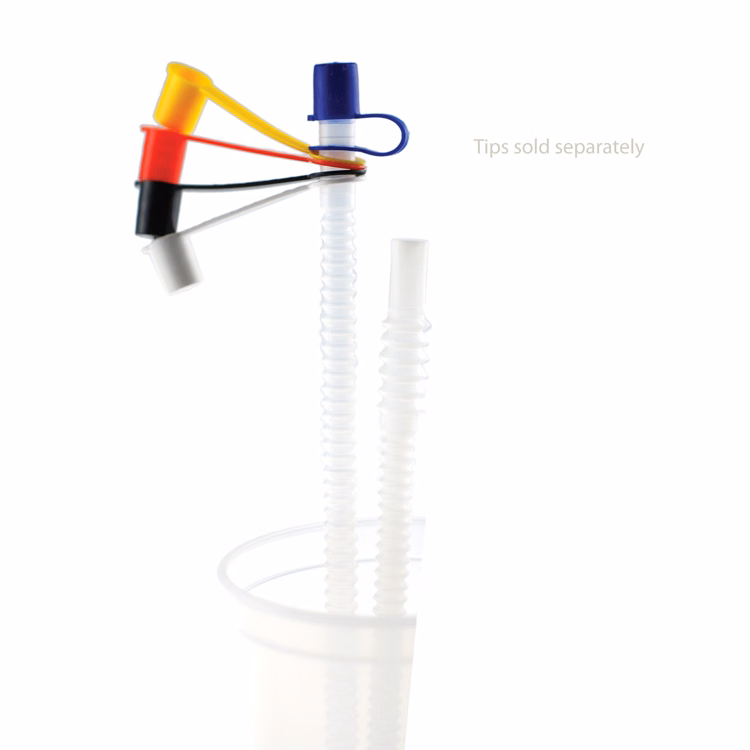7.000" Corrugated Flex Plastic Straw Natural