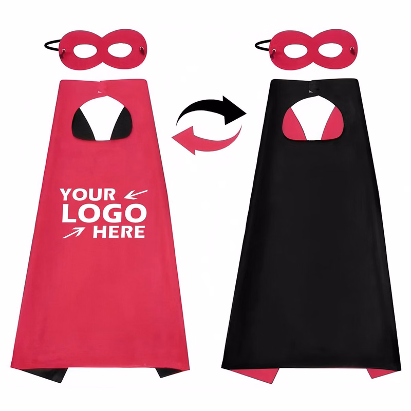 Reversible Superhero Cape & Mask Set For Kids Party