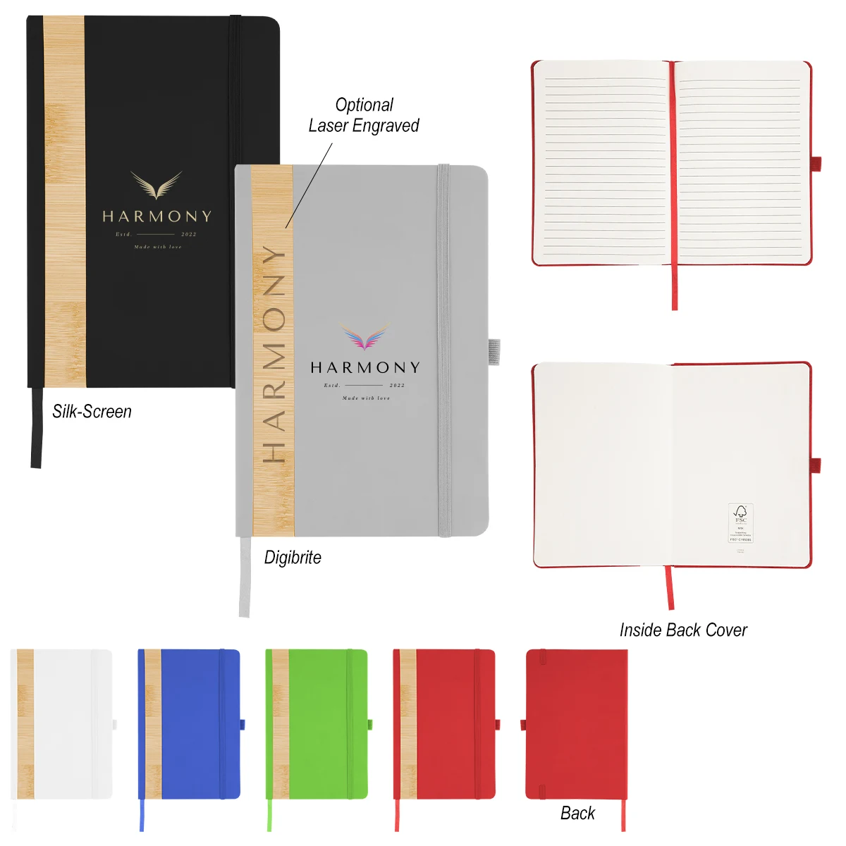 Recycled PU And Bamboo Accent Journal 1