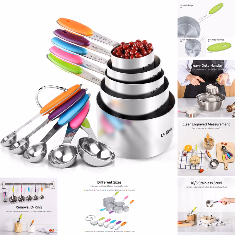 10 Piece Measuring Cups and Spoons Set