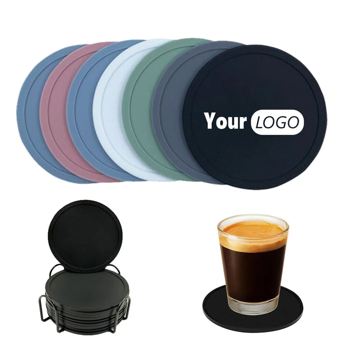 Silicone Round Drink Coasters 1
