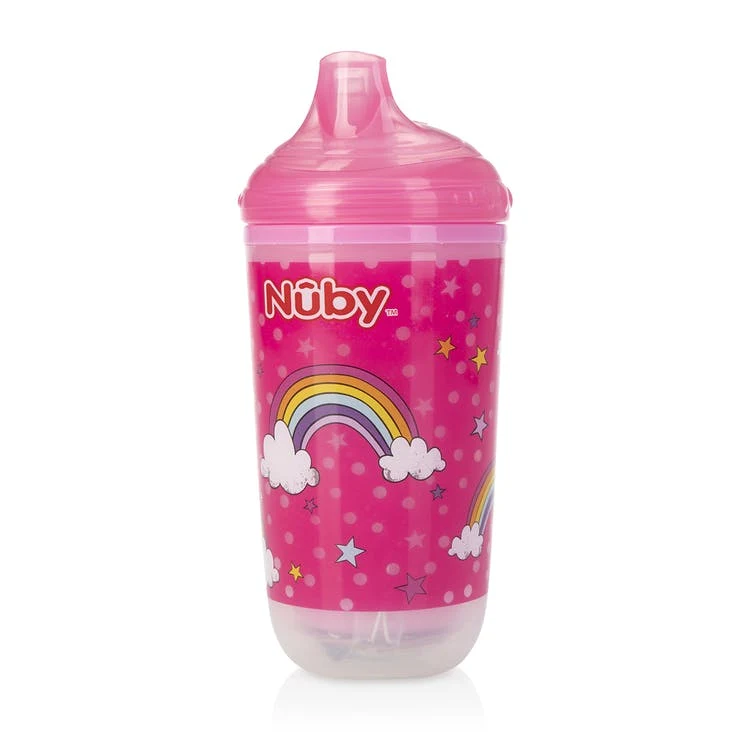 Nuby Insulated Light-Up Sippy Cups - Rainbow Pink 10 oz 1