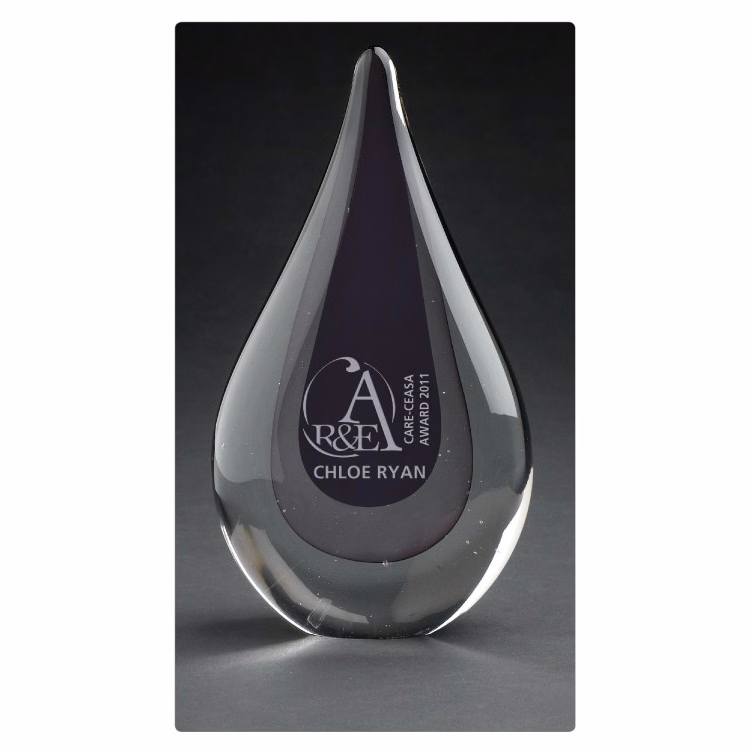 RECTANGULAR CRYSTAL PILAR W/ 3D INSIDE ENGRAVING