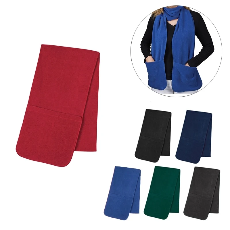 Winter Fleece Scarf with pockets 1
