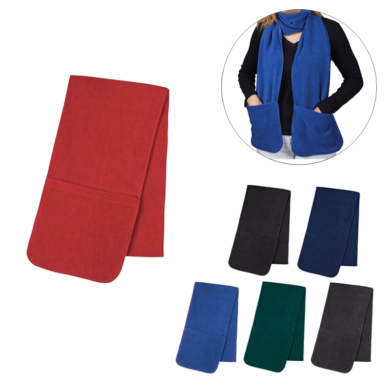 Winter Fleece Scarf with pockets
