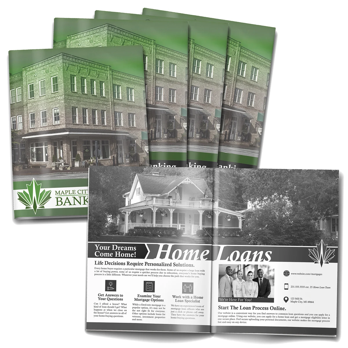 40-page (8.5x11) Booklet, Brochure or Catalog - Black Pages 1