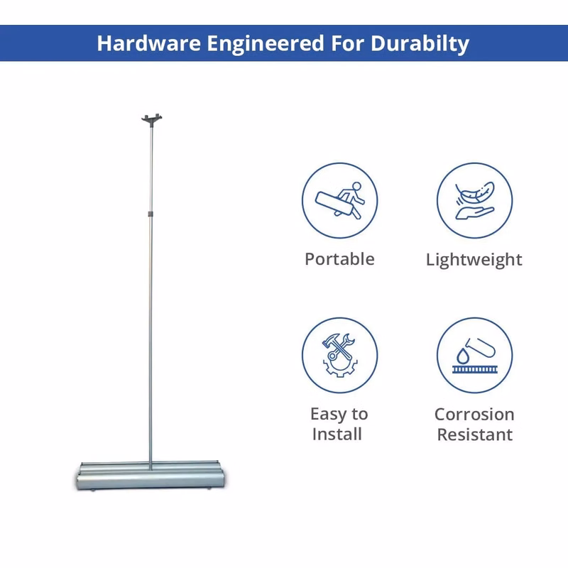 Double Sided Retractable Banner Stand - Hardware only