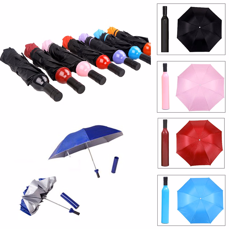 Wine Bottle Foldable Umbrella