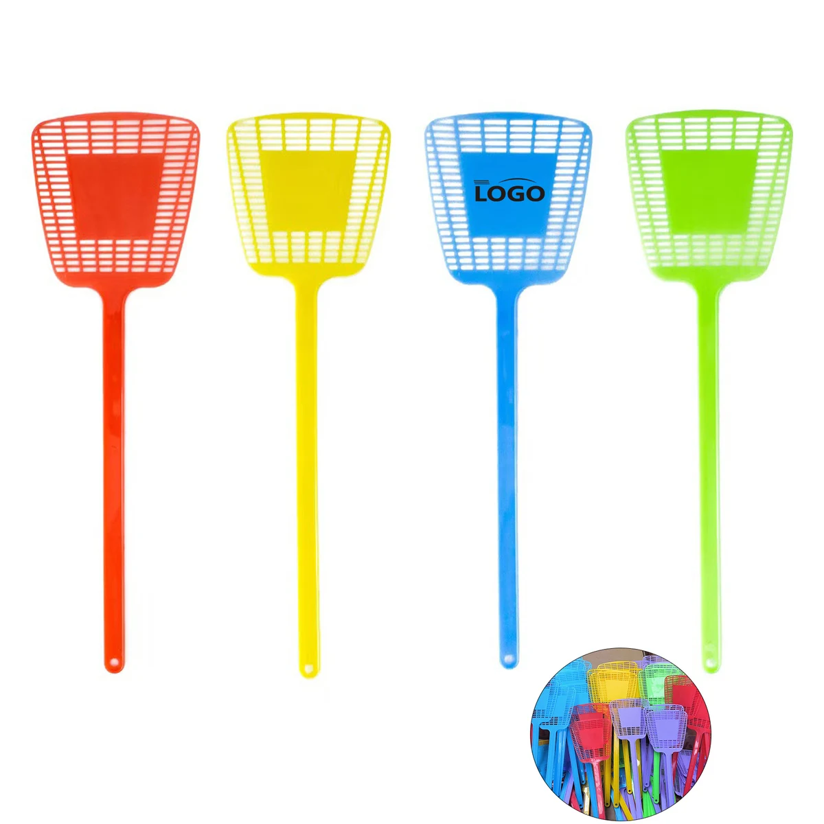 Plastic Square Fly Swatter With Long Handle 1