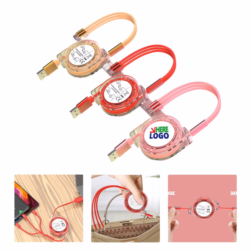 MOQ50 Retractable Fast Charging Cable for Phones & Devices