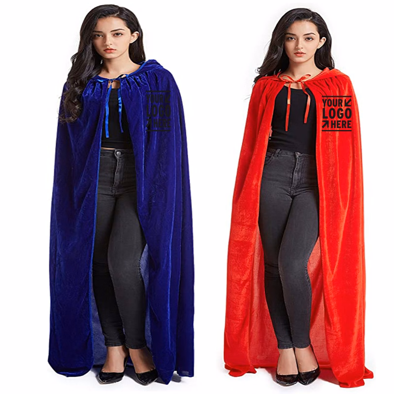 Halloween Blue Hooded Cape Costume