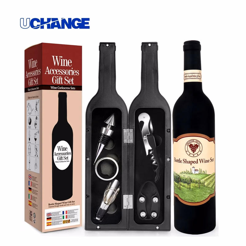 Wine Bottle Shaped  Accessory Gift Set