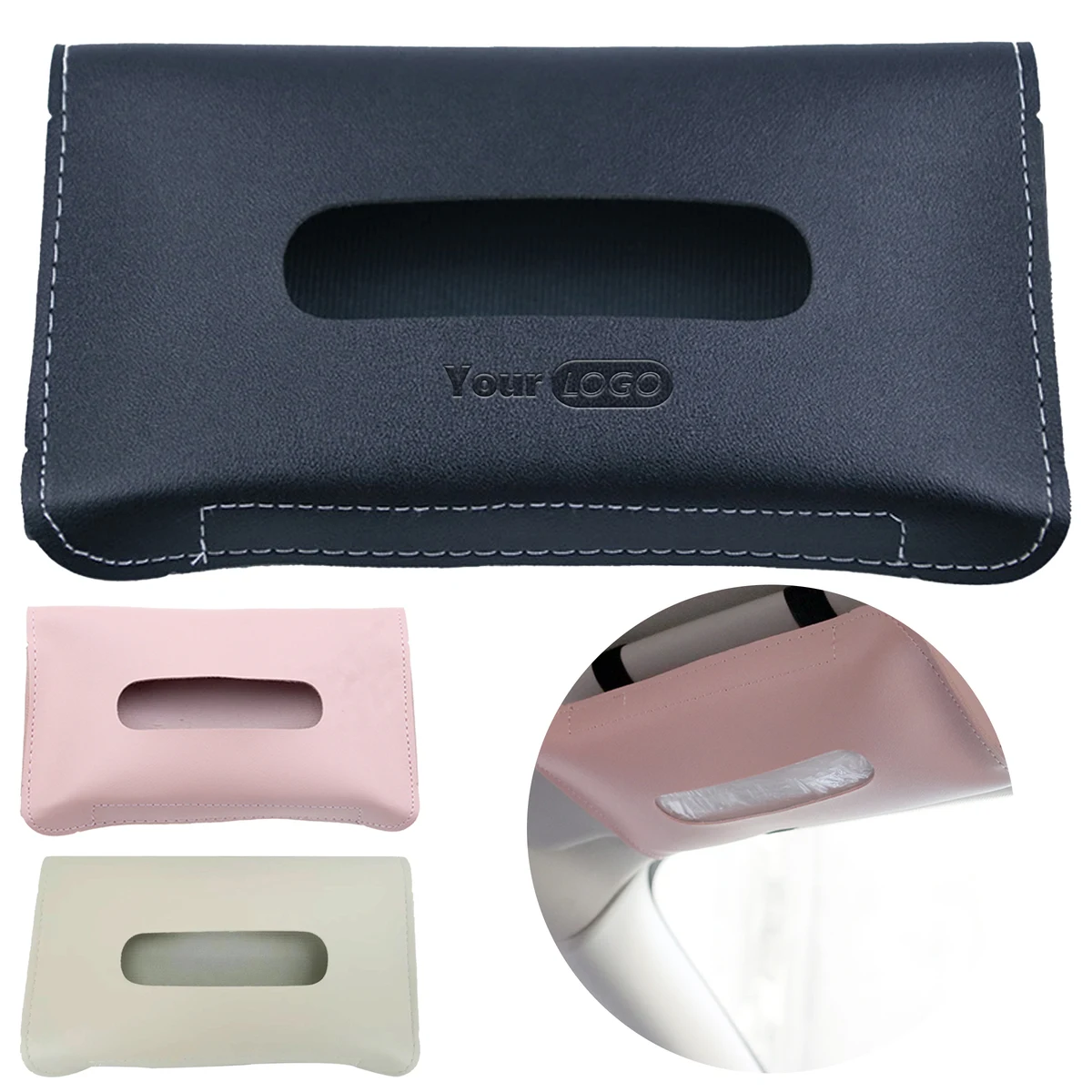 Pu Car Mounted Tissue Bag 1
