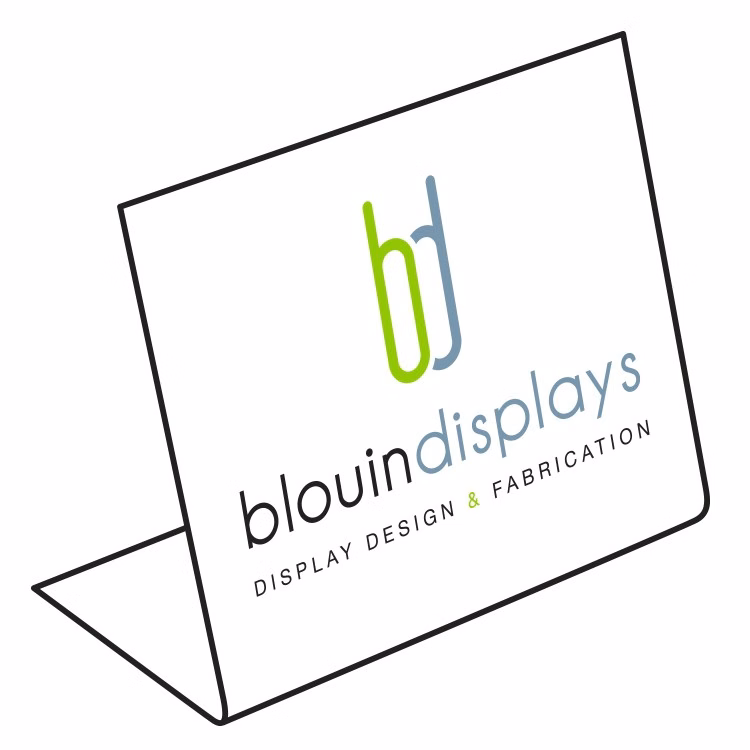 Slant Back Counter Sign w/ Square Corners