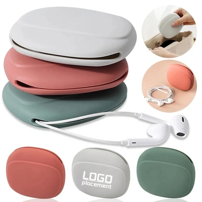 Customized silicone earphone storage bag 1