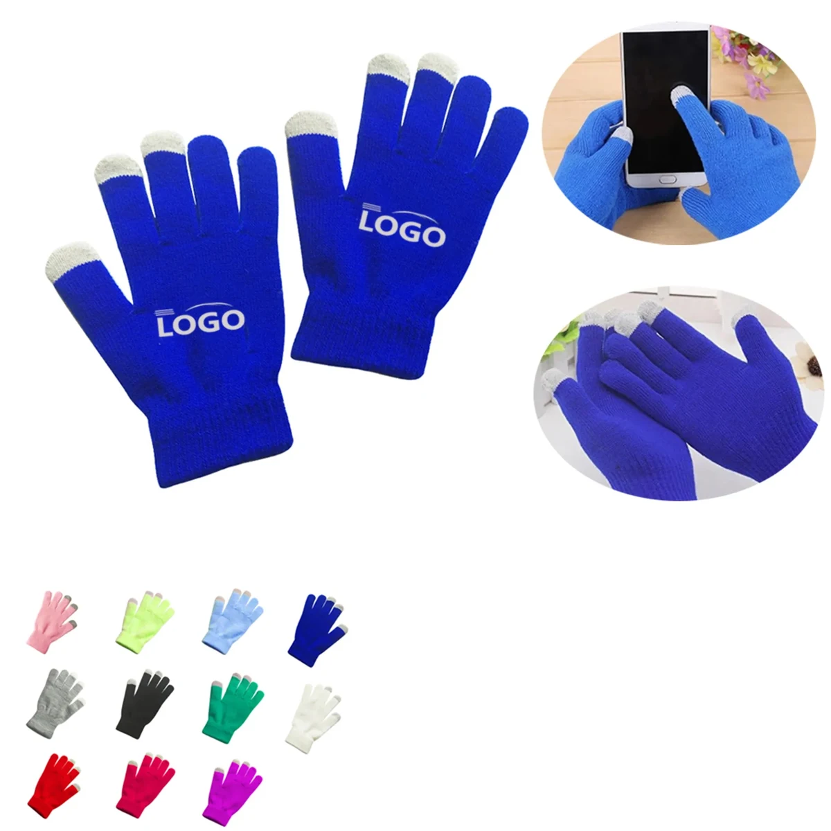 Warm Knitted Touchscreen Gloves 1