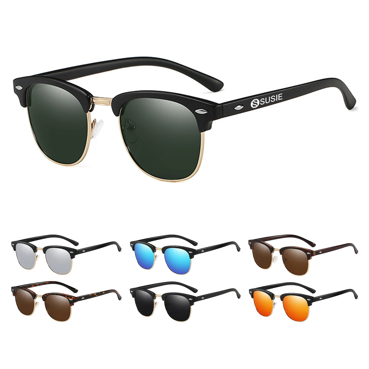 Semi-Rimless Polarized Sunglasses 1