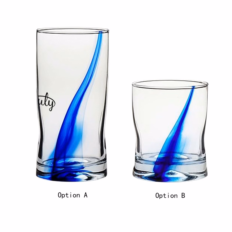 16oz Blue Ribbon Rock Glasses