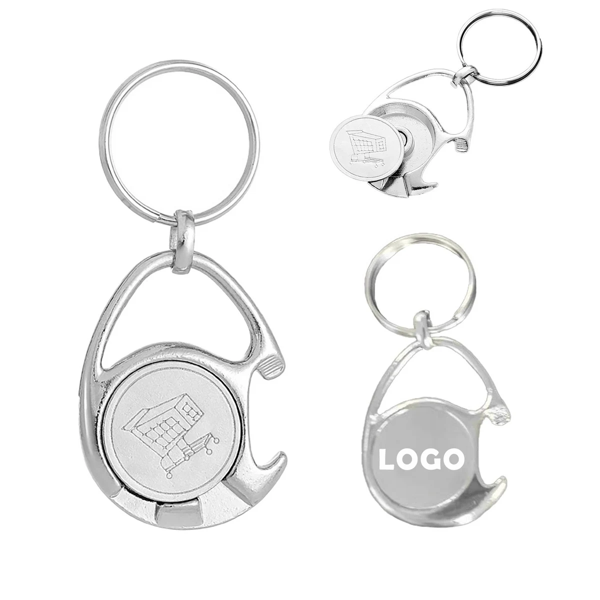 Shopping Cart Token Bottle Opener Car Key Chain 1
