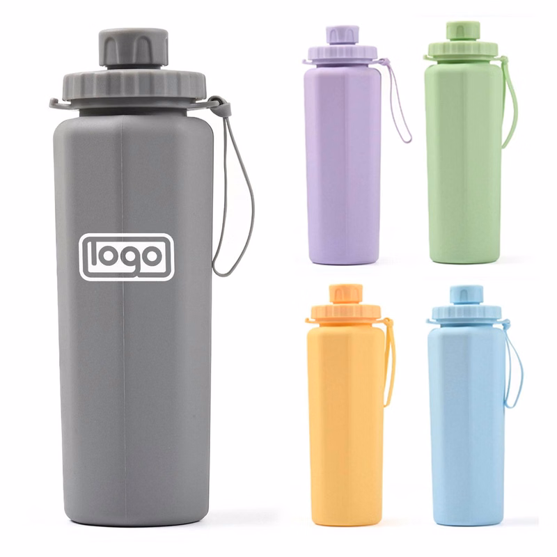 20oz Silicone Foldable Sports Water Bottle