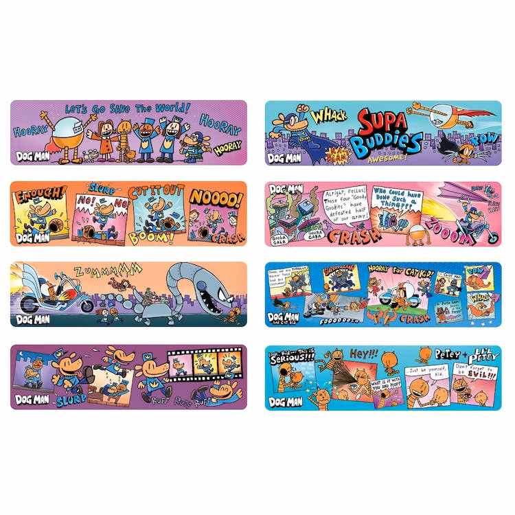 Dog Man Bookmarks - 8 Styles Laminated