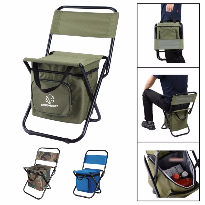 Foldable Camping Chair With Cooler Bag