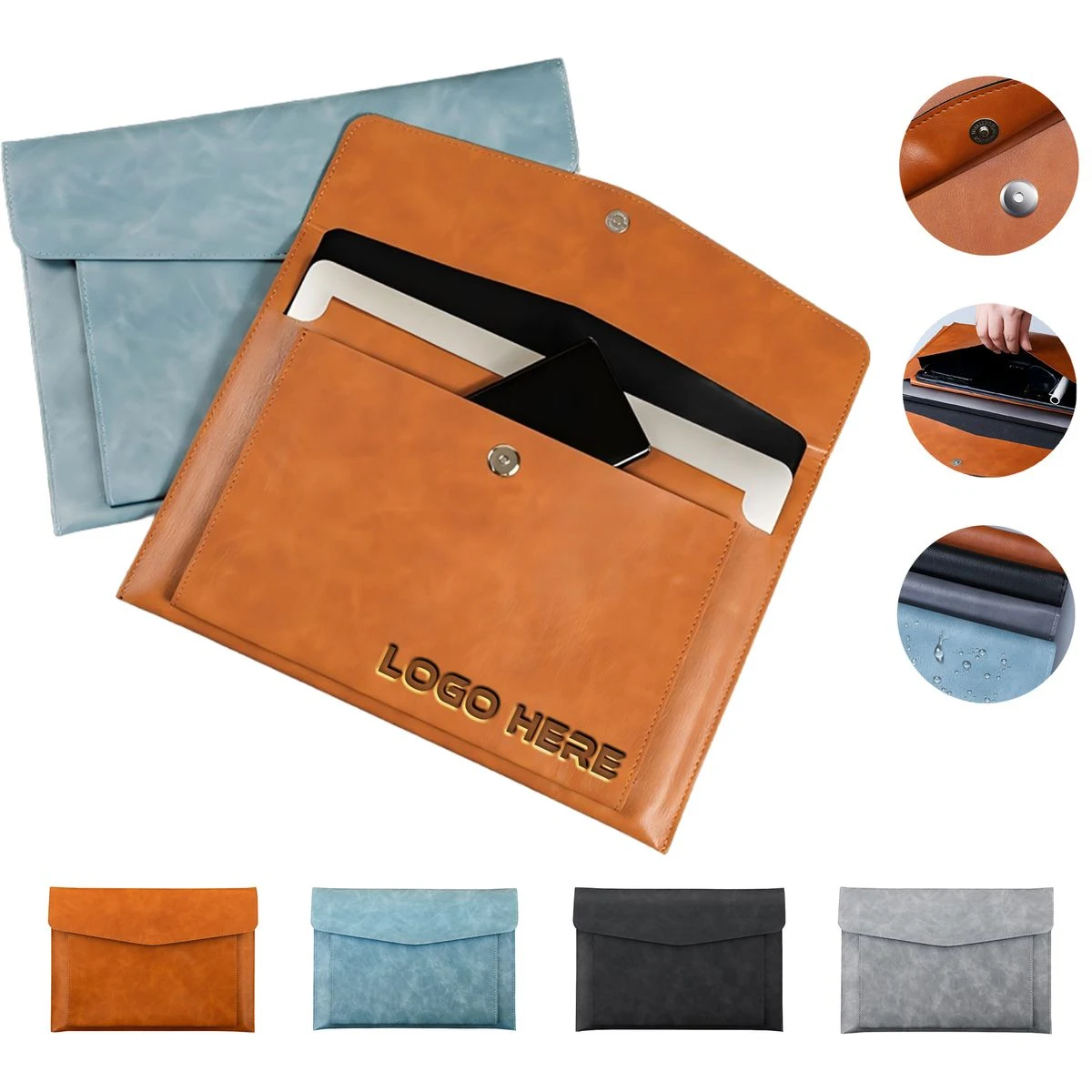 Full Color A4 Double Layered Leather Business Folder 1