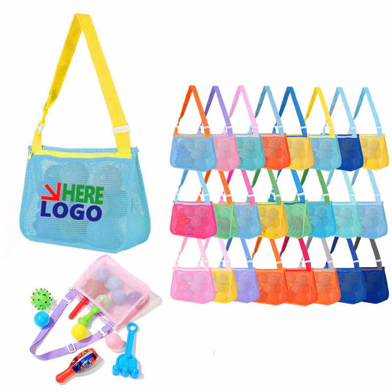 MOQ20 Breathable Polyester Mesh Beach Carryall
