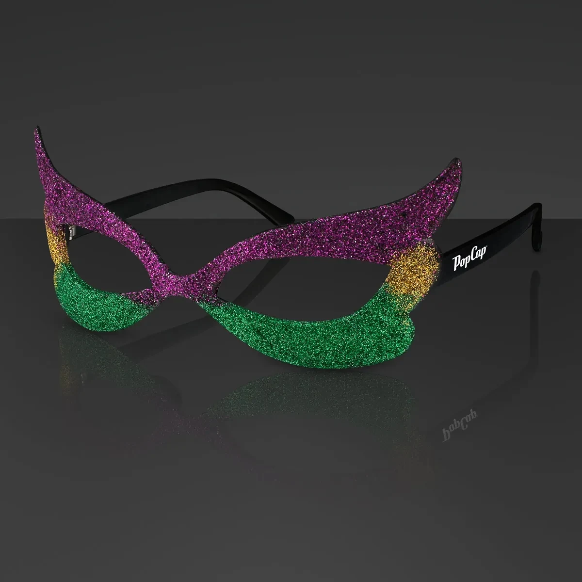 Mardi Gras Eyeglasses, Glitter Frames (Non-Light Up) 1