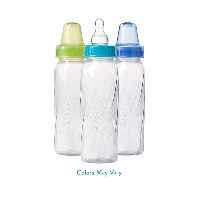 Evenflo Classic Clear Plastic Bottles 8oz 3pk