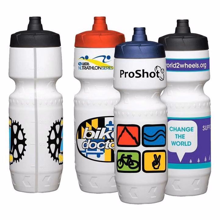 24 Oz. Premium LDPE Bike Sports Bottle with View Stripe
